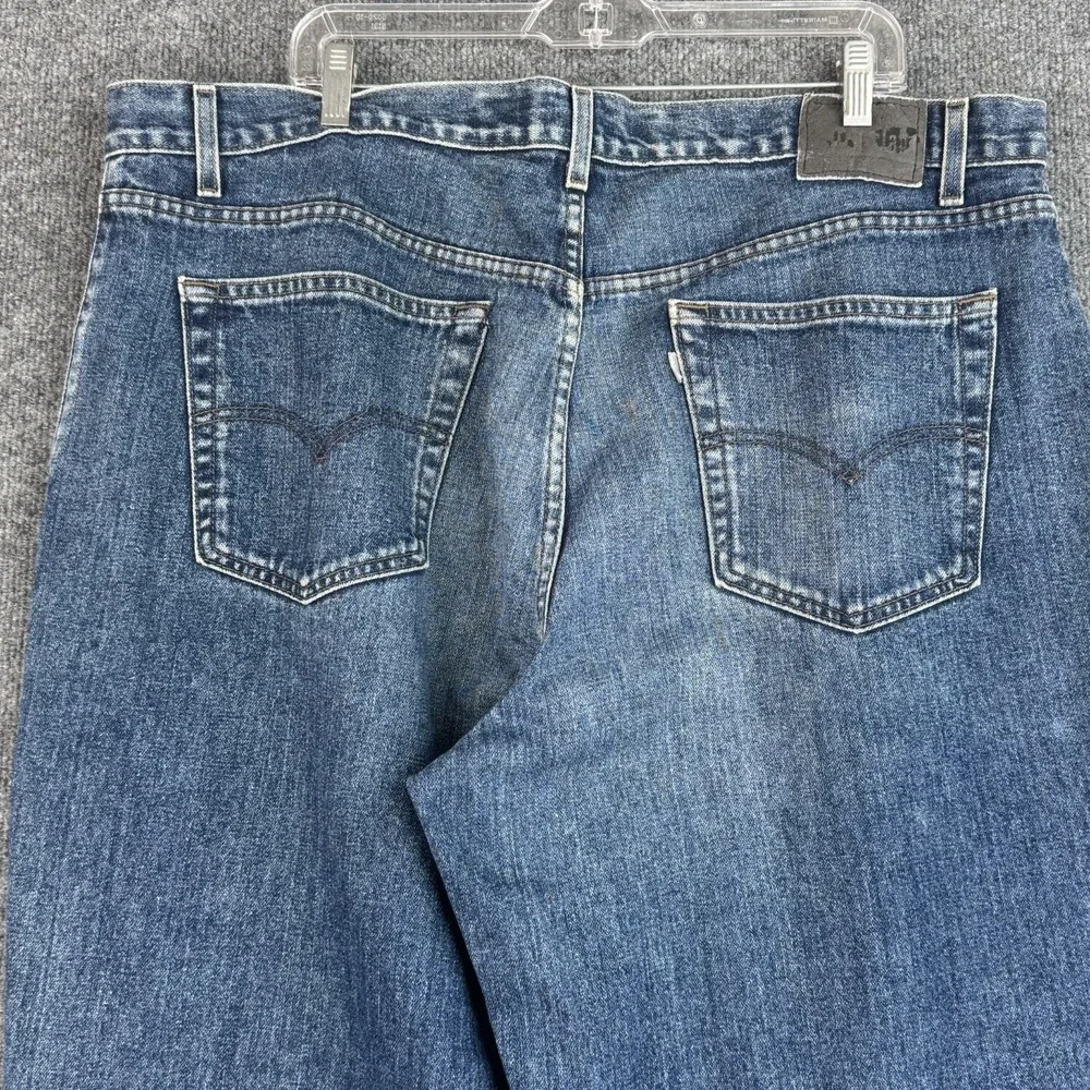 Vintage 2000 Levi's SilverTab Baggy Jeans Mens 42x34 Blue Denim Y2K Wide Leg